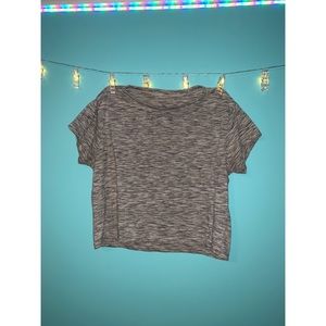Grey Fitted Crop Top